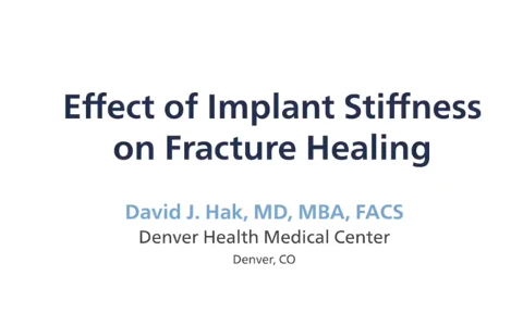 CASE STUDY Effect of Implant Stiffness on Fracture Healing