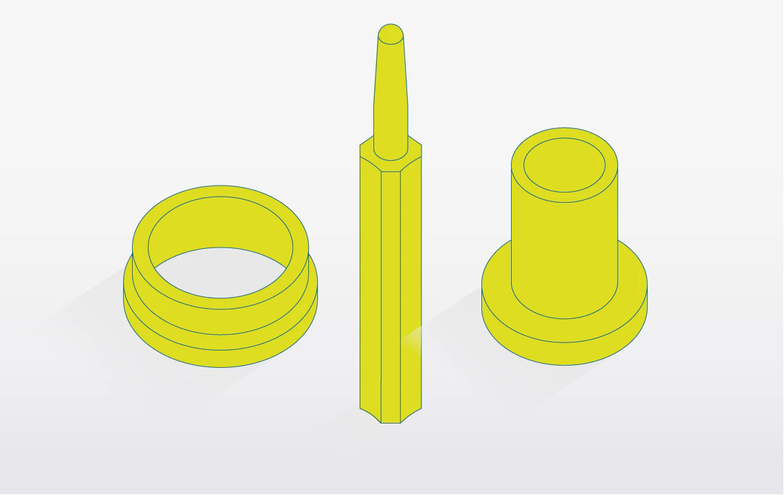 hydraulic valves and guiding rings