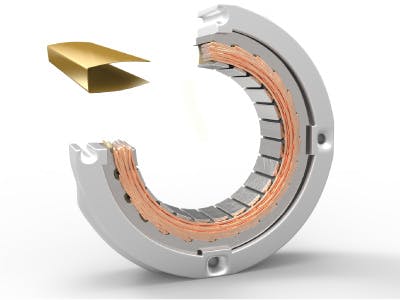 electric motor stator with APTIV slot liner