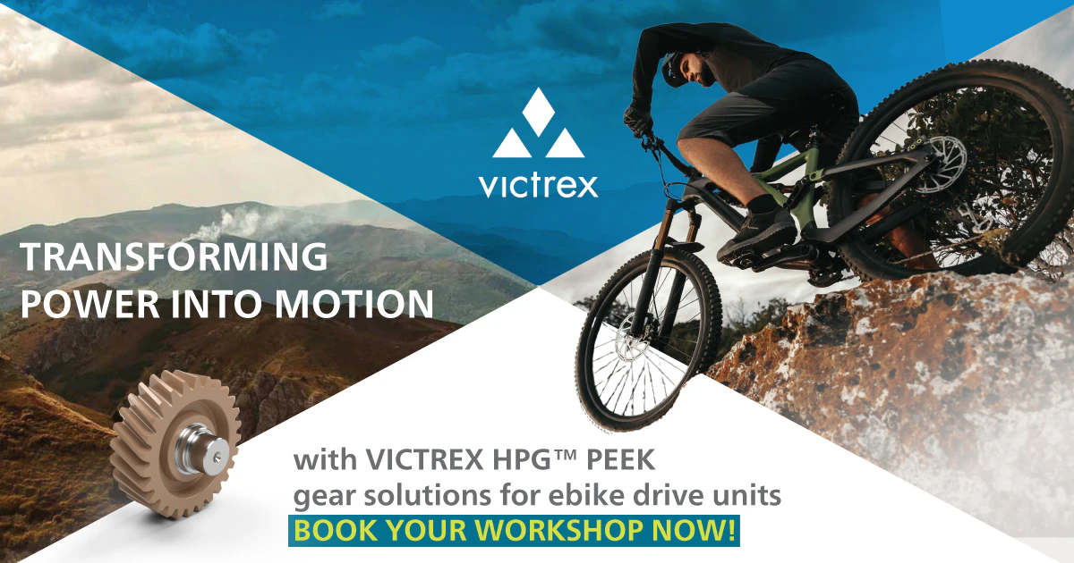 Victrex Background VICTREX HPG PEEK gears for ebike drive units