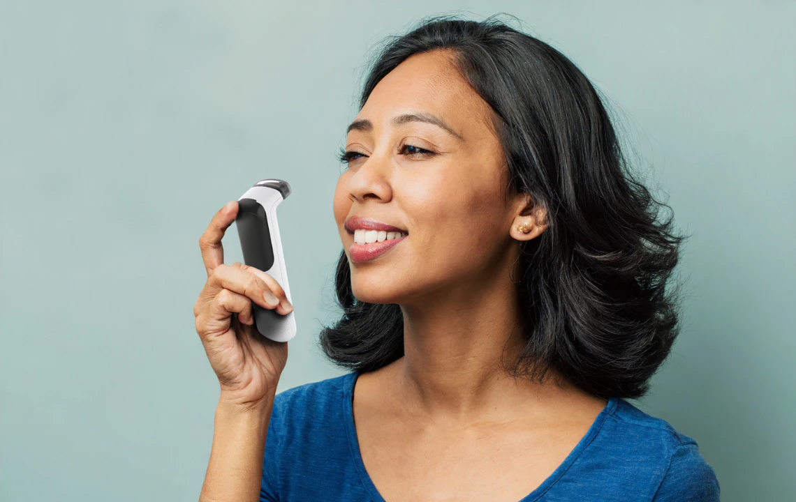 VICTREX PC Grade Polymer Woman using a soft mist inhaler