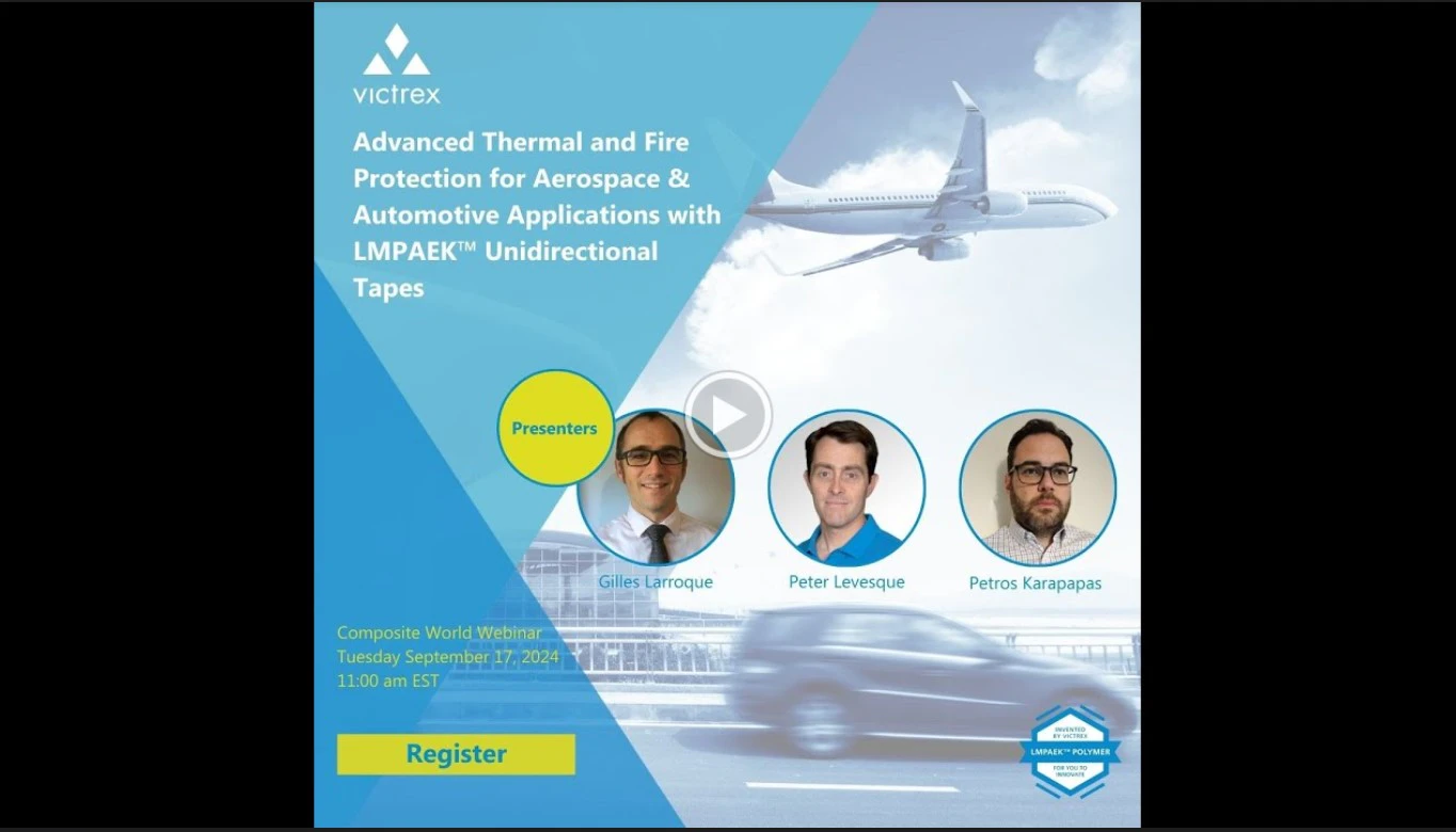 Advanced Thermal and Fire Protection for Aerospace and Automotive Applications With LMPAEK™ Unidirectional Tapes