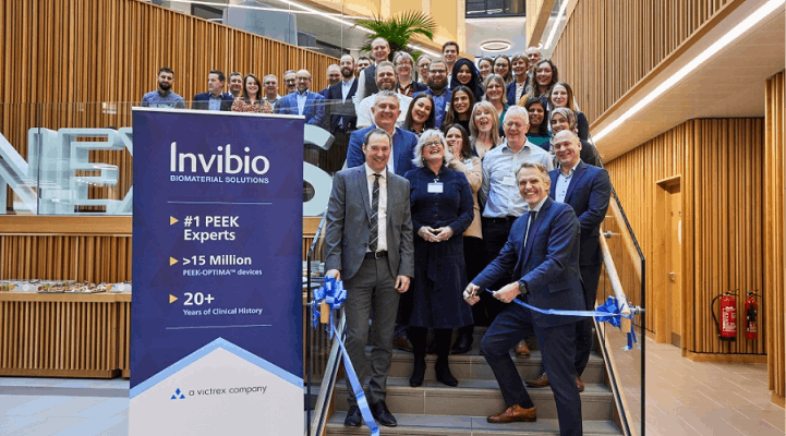 Victrex Invibio Leeds ribbon cutting open orthopaedic development centre
