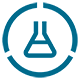 Chemical Resistance Icon showing a conical flask 